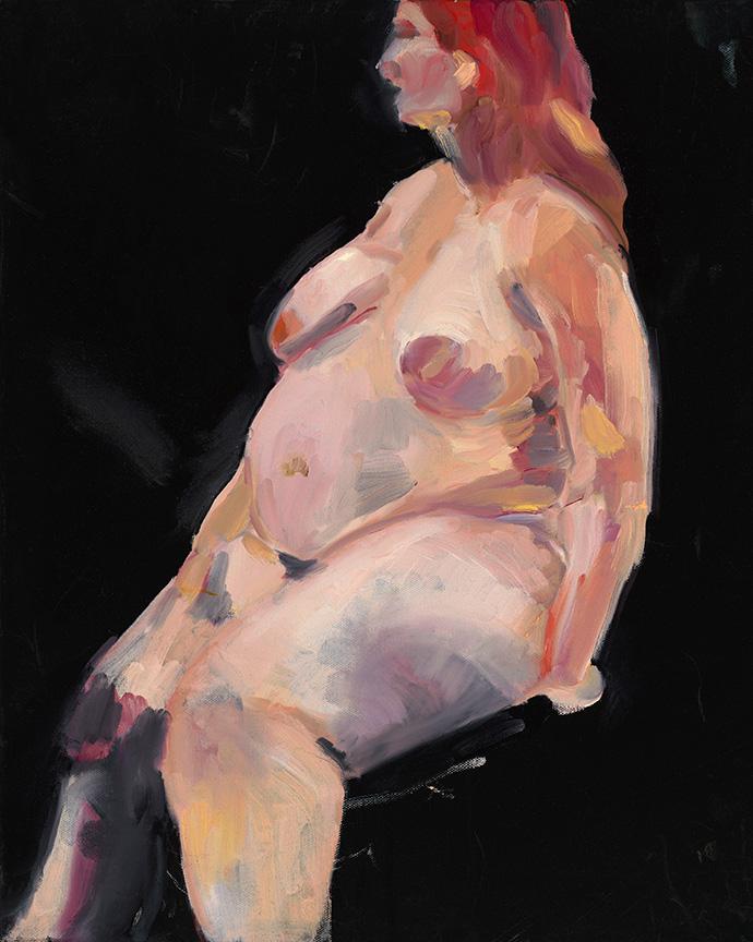Seated Woman. Oil on canvas, 20x16in - 50x40cm. Fig. 034