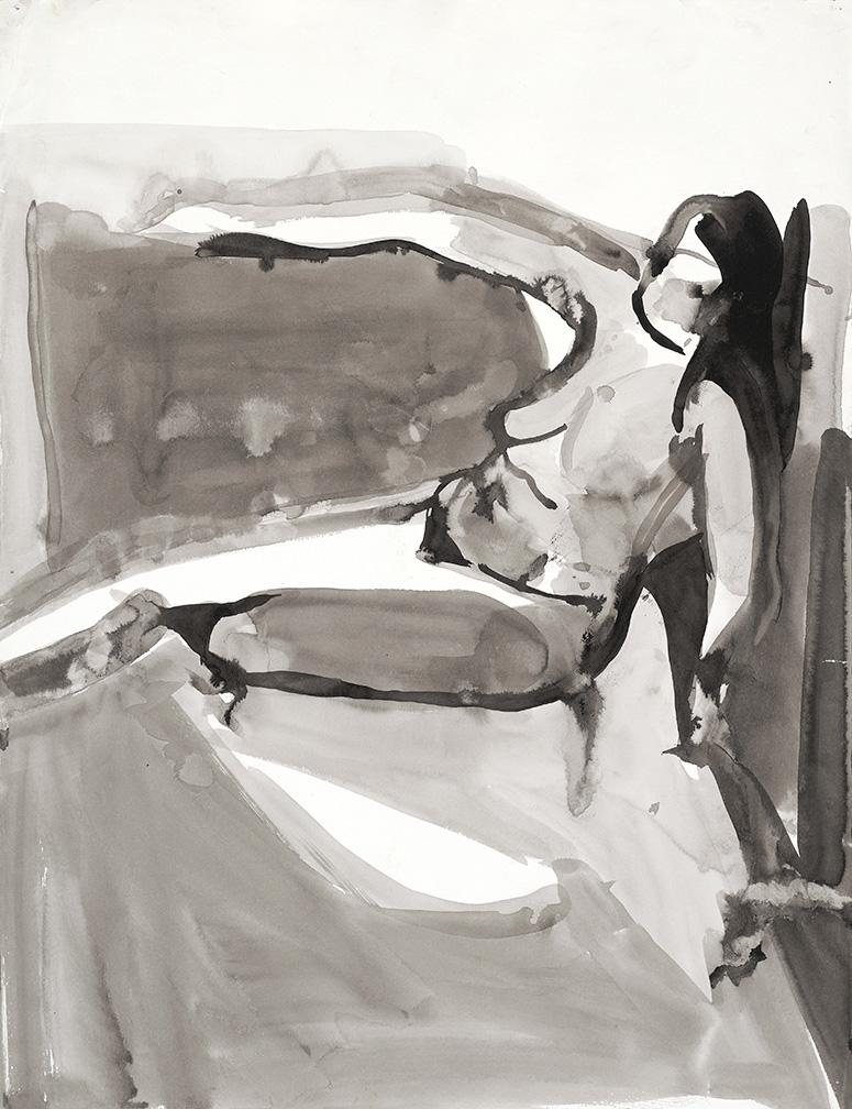 Woman on Repose. Ink on high quality acid-free art paper, 30x23in - 76x58.5cm. Fig. 128